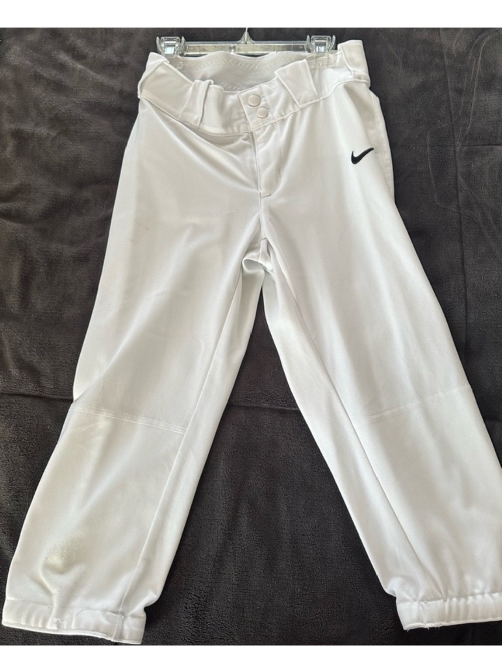 Nike Softball Pants Baseball Athletic White Belt Loop knee length likenew Copy